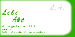 lili abt business card